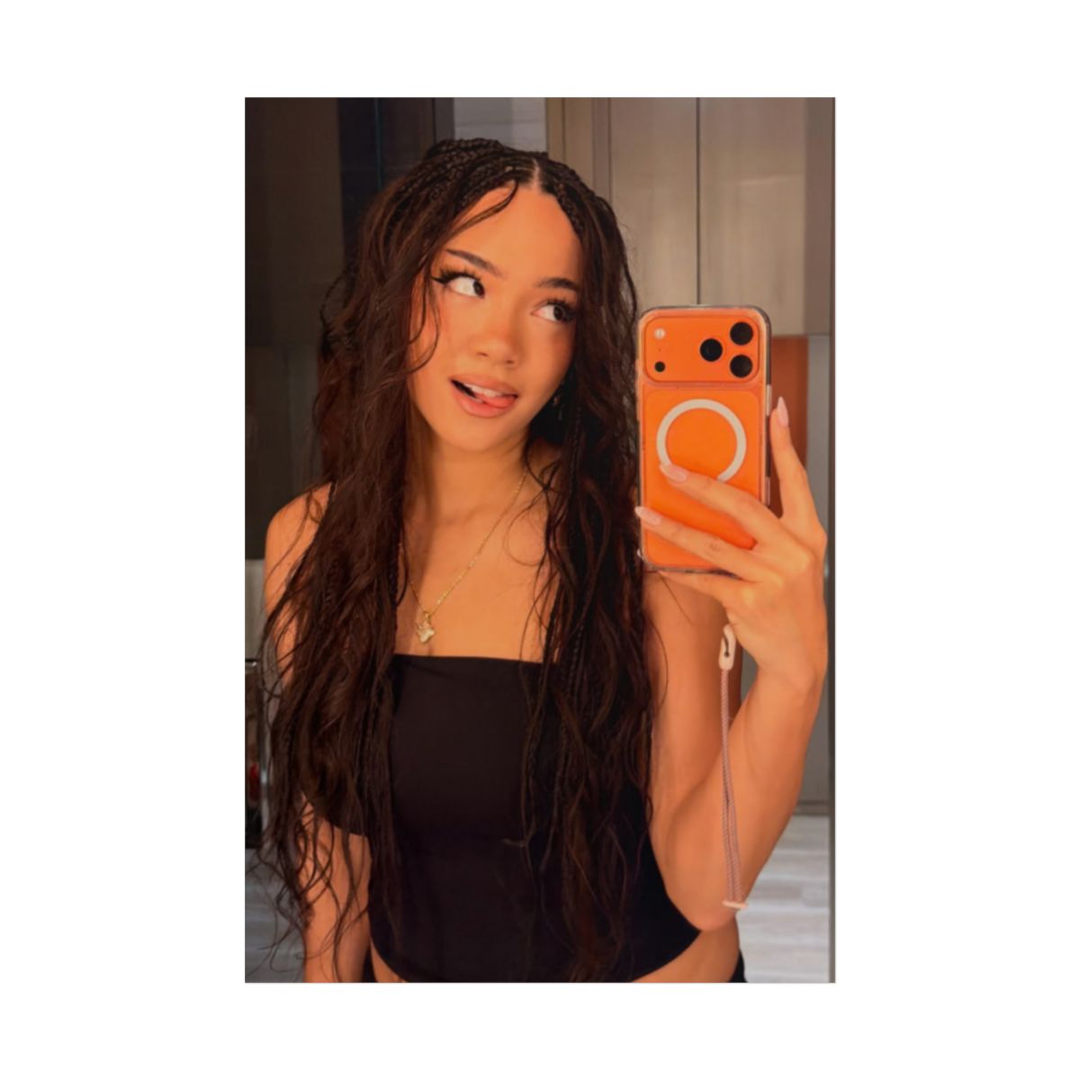 Selfie Mirror Phone Photo Poster | Rolled Poster | Cinna - alternate angle 1, merchandise