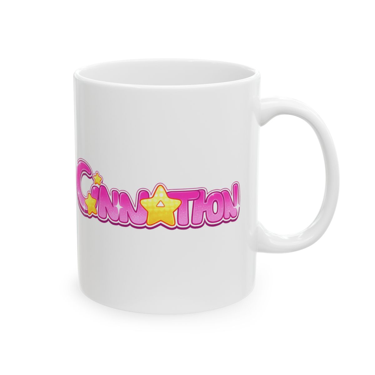 Candy Star logo Mug | Pink Retro Candy Typography | Cinna
