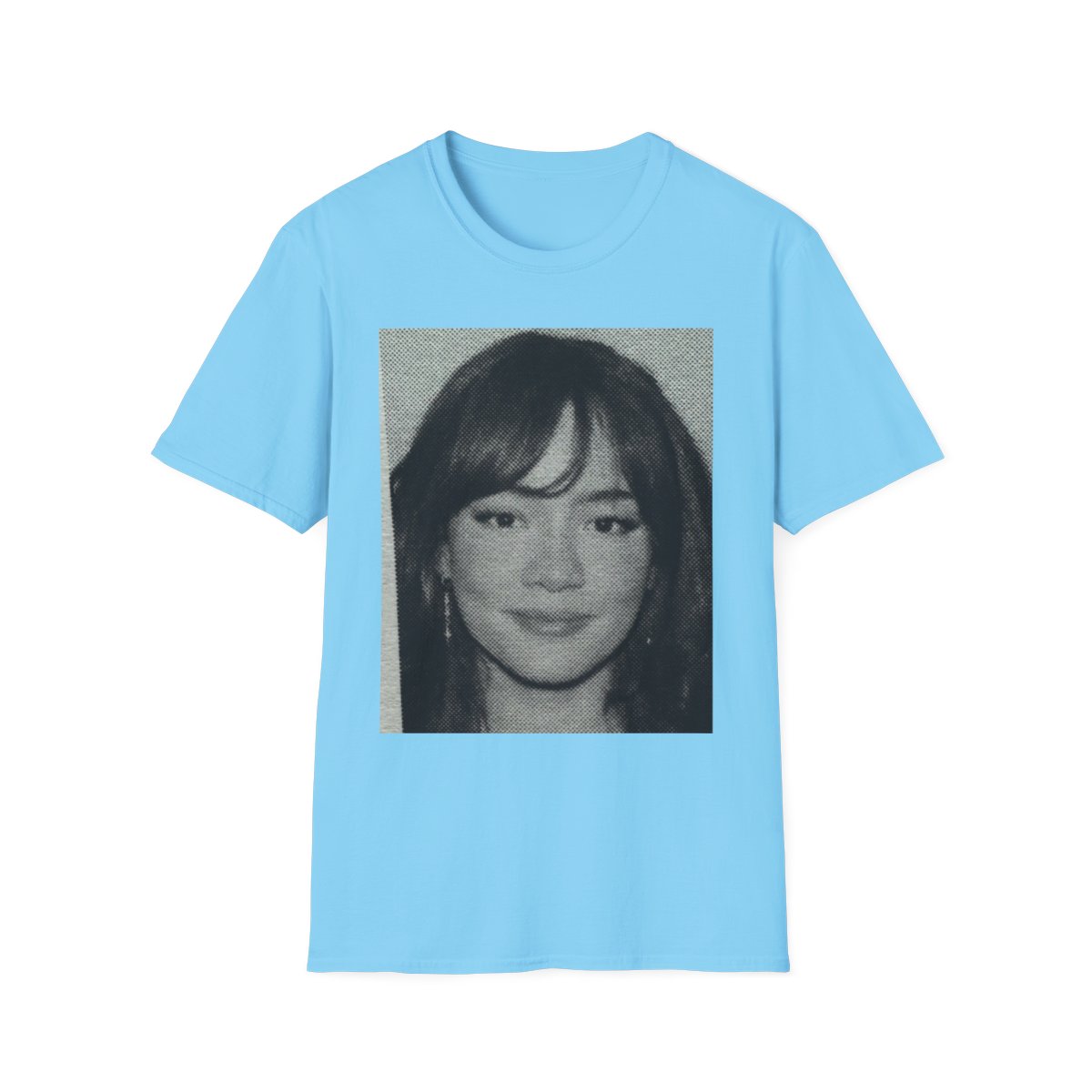 Black and White Portrait T-Shirt | Halftone Photo Tee, Retro Photo Print | Cinna - alternate angle 3, merchandise