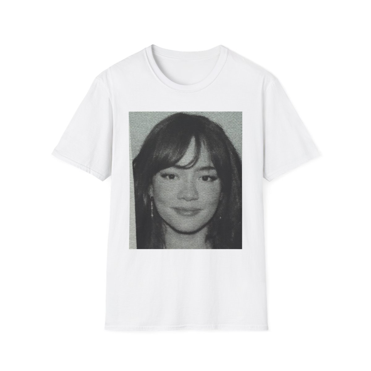 Black and White Portrait T-Shirt | Halftone Photo Tee, Retro Photo Print | Cinna - Official T-Shirts merchandise