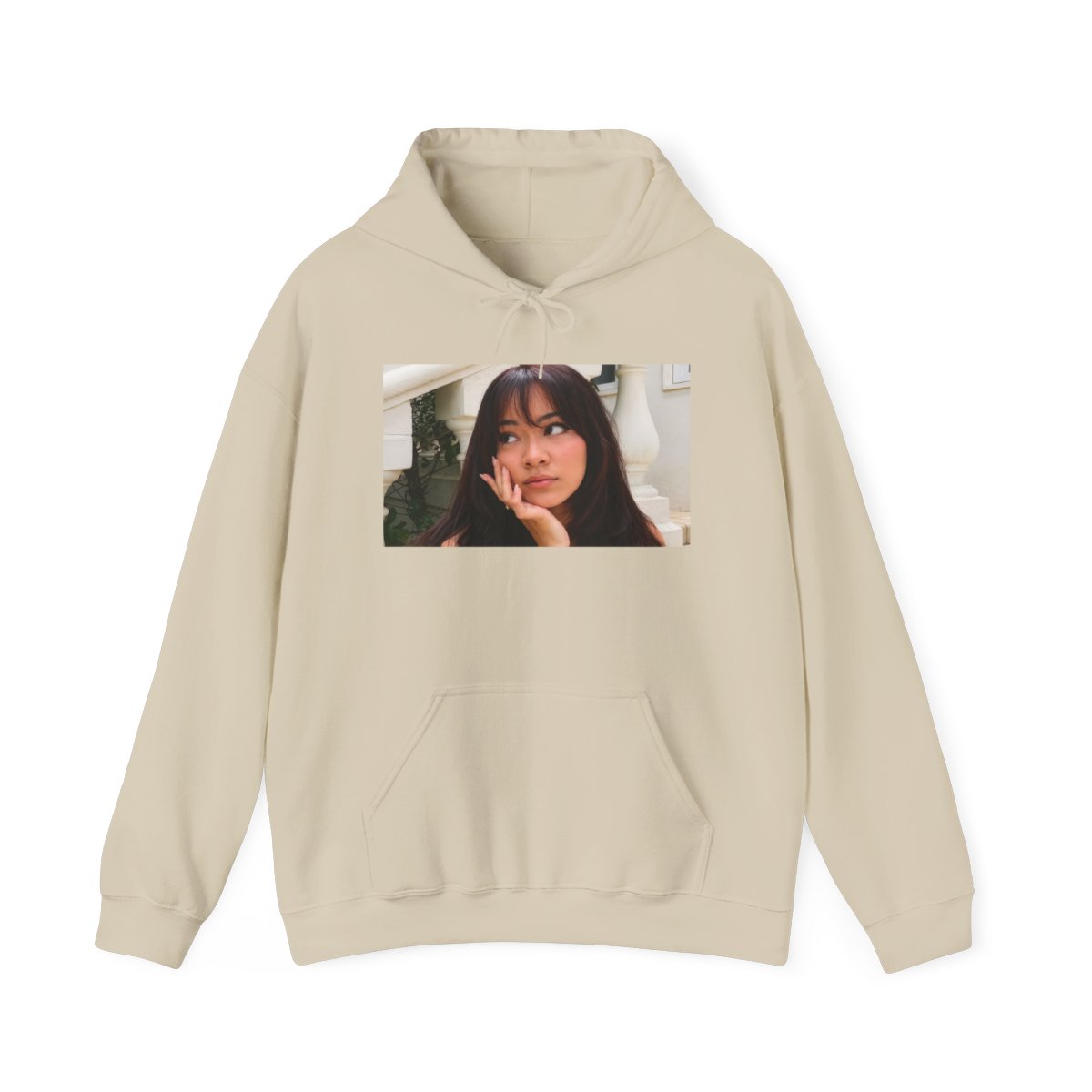 Pensive Portrait Hoodie | Photo Print Pullover | Cinna - alternate angle 3, merchandise