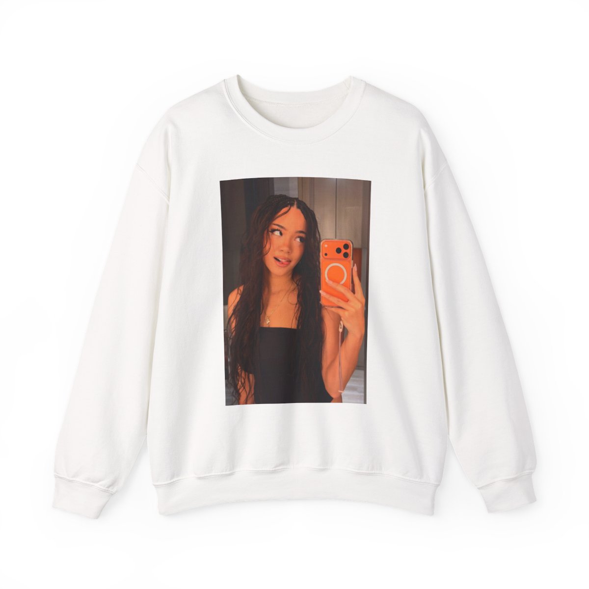 Mirror Selfie Photo Sweatshirt | Printed Portrait Crewneck | Cinna - Official Sweatshirts merchandise